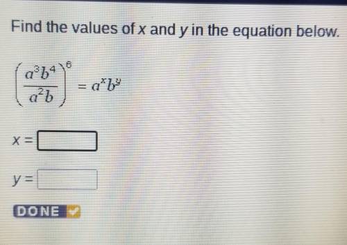 What's the value of x and y