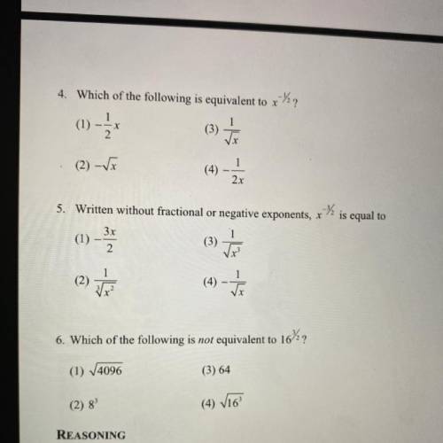 What are the answers to 4 thru 6