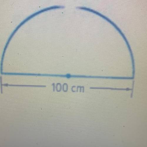 Find the distance around the semicircle. Use 3.14 for it and round to the hundredth if necessary.