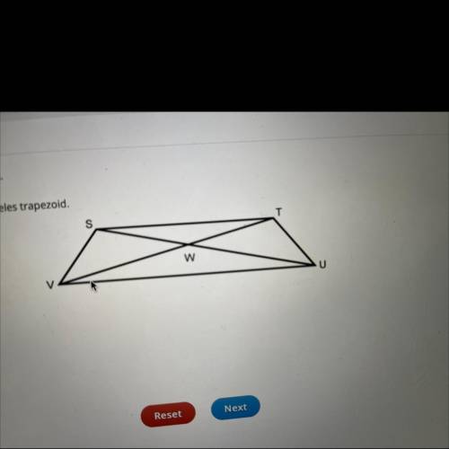 Type the correct answer in the box.

Find the length of SU in the isosceles trapezoid.
w
SW = 1.7