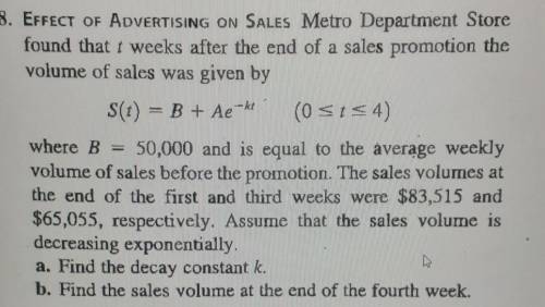 EFFECT OF ADVERTISING ON Sales Metro Department Store found that i weeks after the end of a sales p