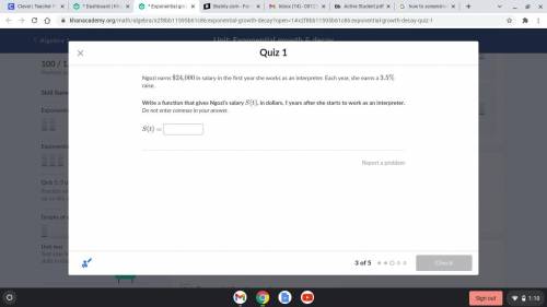 Khan academy - Exponential growth and decay: Quiz 1