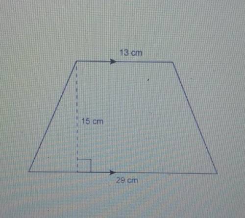 What is the area of this trapezoid? Enter your answer in the box. cm2