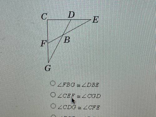 What common angles do CDG and FCE share?