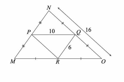 Identify the measure of MN in the diagram.

1. MN = 20
2. MN = 14
3. MN = 12
4. MN = 8