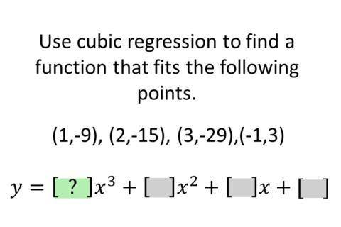 Does anyone know how to do cubic regression?