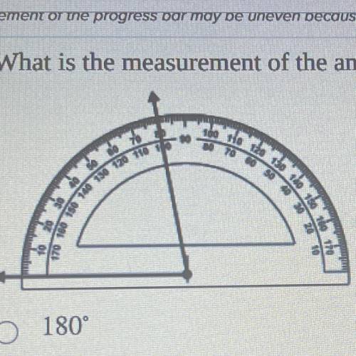 What is the measurement of the angle shown below?
180°
80°
10°
100