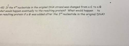 Help please 
this is for biology about dna