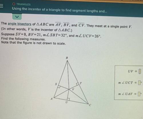 Please help! “Using the i center of a triangle to find segment and angle measures” (Grade 10 geomet