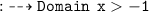 \begin{gathered}\\ \tt{:}\dashrightarrow Domain\:\:x-1\end{gathered}