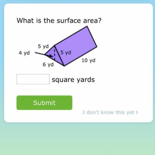 What is the surface area in square yards