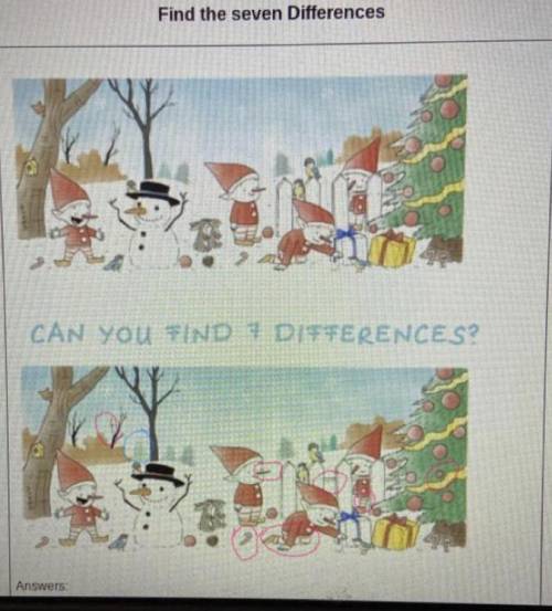 LAST ATTEMPT! MARKING AS BRAINLIEST!! ( FIND THE SEVEN DIFFERENCES) :))