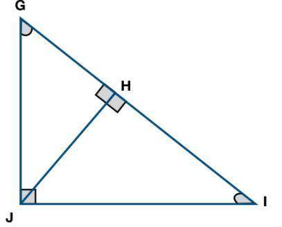 JH is the geometric mean of which two segments?GH and HIJI and HIGJ and GH