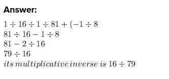The multiplication inverse of 1/6 ÷ 1/81 +-1/8