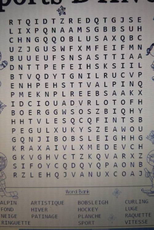 French word search please help I suck at french