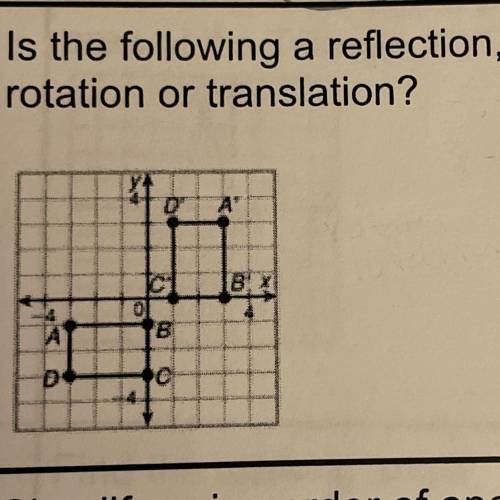 Is the following a reflection,
rotation or translation?