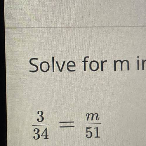 Solve for M in the proportion below
