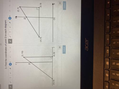 Find the coordinates of point d in each diagram.