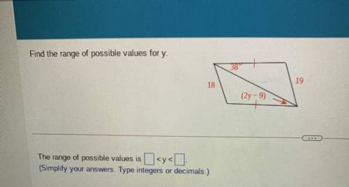 Find the range of possible values for y.