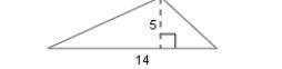 What is the area of the triangle given below?

A. 38 sq. unitsB. 35 sq. unitsC. 70 sq. unitsD. 19