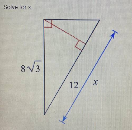 Solve for x. See picture for full problem. Please and thank you!