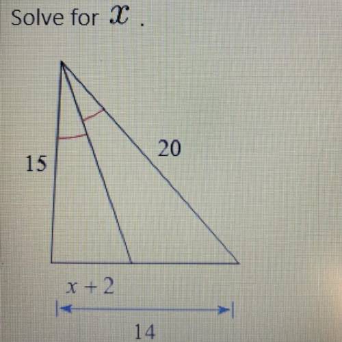 Solve for x. See picture for full problem. Please and thank you so very much!!