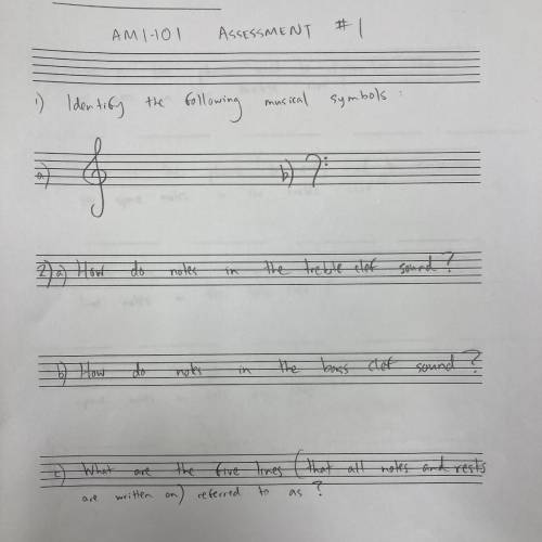 Identify the following music notes