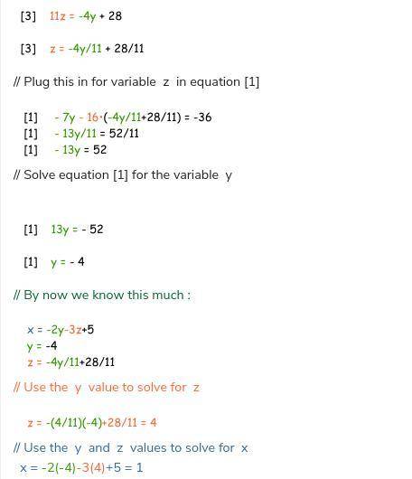 Solve this system using substitution: