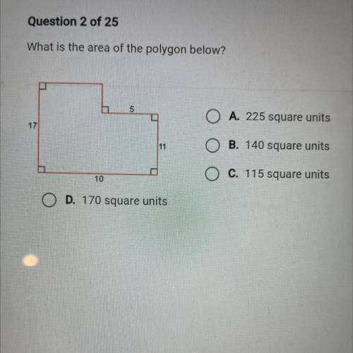 What is the area of the polygon given below?