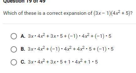 Expand (3x-1)(4x^2+5)