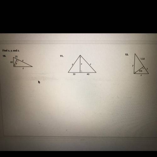 Please help. Similarity in right triangles. Please explain what you did so I don’t die inside