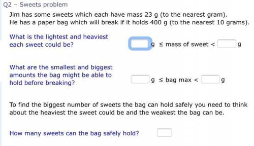 Question- Sweet problems-