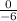 \frac{0}{-6}