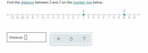 Help please
Find the distance between I and J on the number line.