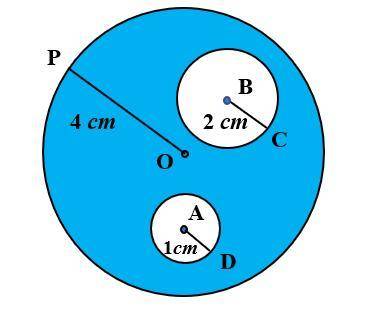 NEED HELP WILL GIVE BRAINLIEST

Area of circle with radius OP is ______ cm^2Area of circle with ra