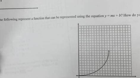 does the following represent a function that can be represented using the equation =+? how would do