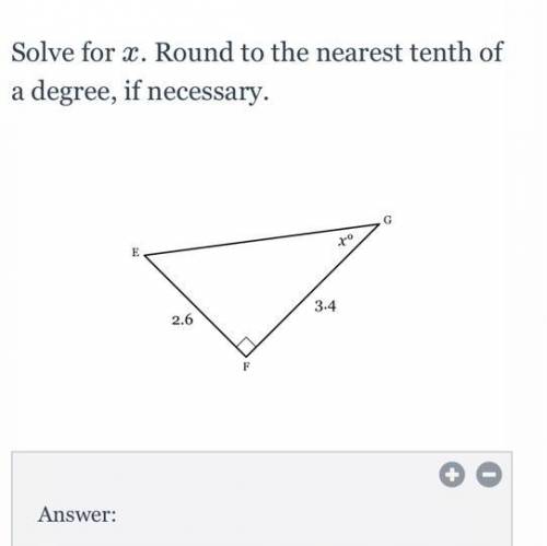 Solve for x round to the nearest tenth of degree if u have too