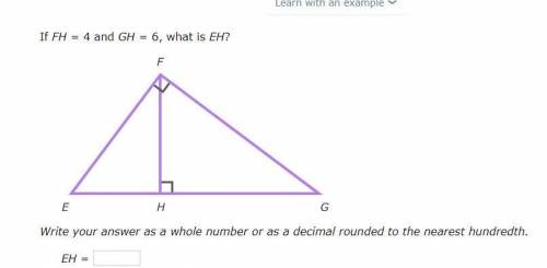Similarity and altitudes in right triangles

Write your answer as a whole number or as a decimal r