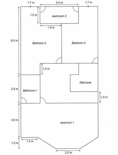 Please help me with math

the diagram below shows the plan of the first floor of a double storey h
