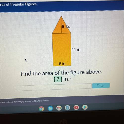 Please help find the area of the figure above