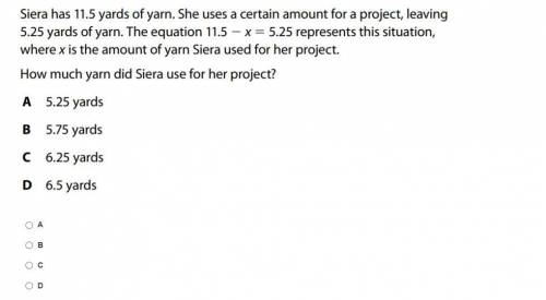 How much yarn did Siera use for her project?