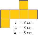Drag each tile to the correct box.

Place the nets of the rectangular prisms in order from least s