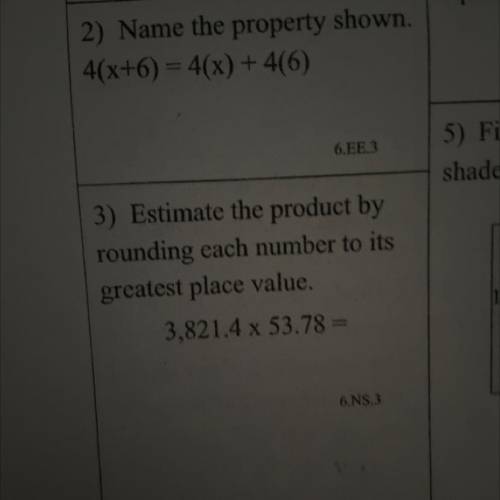 Name the property shown 4 (x+6) = 4(x) + 4(6)
