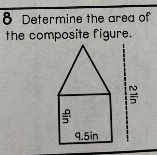 Determine the area of the composite figure.
