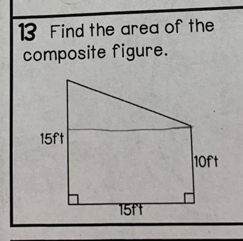 Find the area of the composite figure.