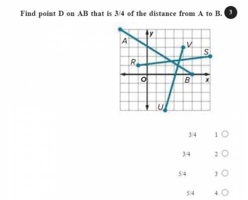 Find point D on AB that is 3/4 of the distance from A to B