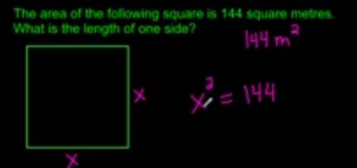 Can someone problem solve a side of a square?