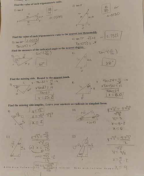 Can someone please review my answers? It's worth a lot of points and I'll mark you brainliest.