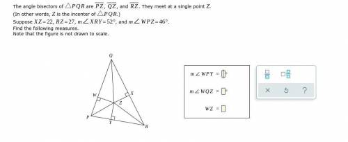 (The angle bisectors) Math Help Quick Please!