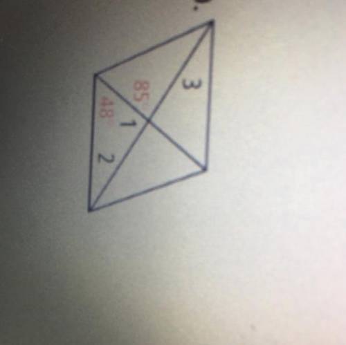 Find the measure of the numbered angles for each parallelogram